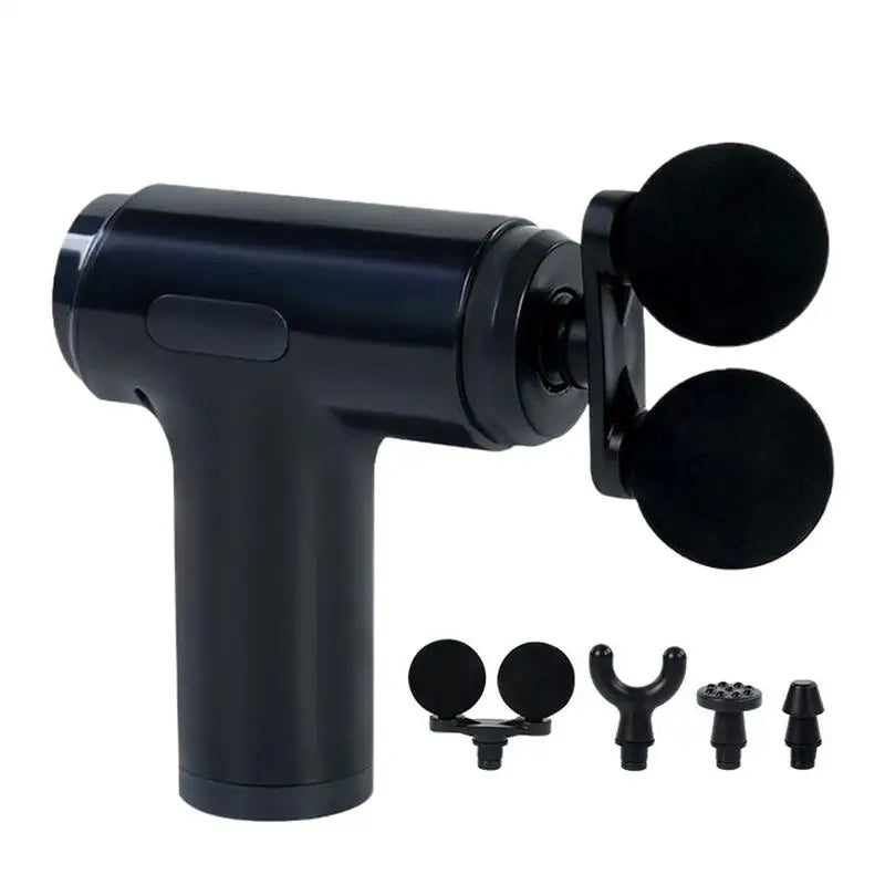 Back Massager Hand Massager with 4 Massage Heads Portable Quiet Handheld Electric Relaxer for Fitness Training Travel